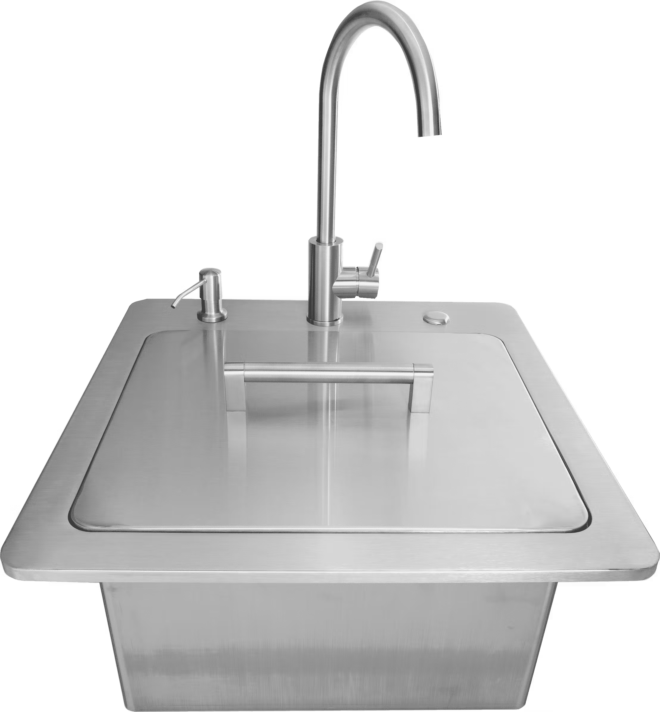 21" Sink w/ Drain, Faucet & Soap Dispenser